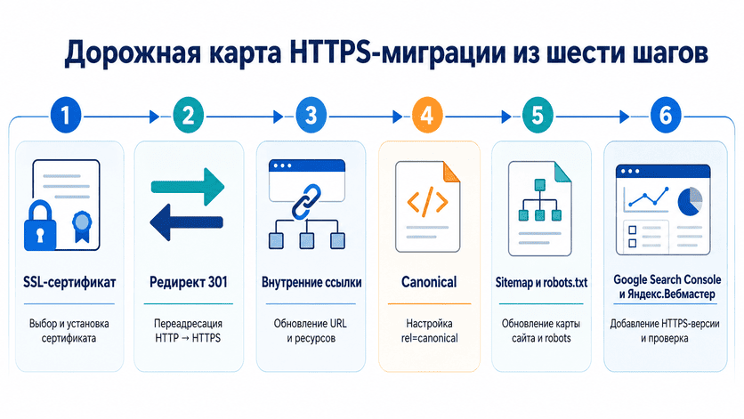 Дорожная карта HTTPS-миграции из шести шагов