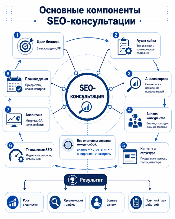 Главные компоненты SEO-консультации